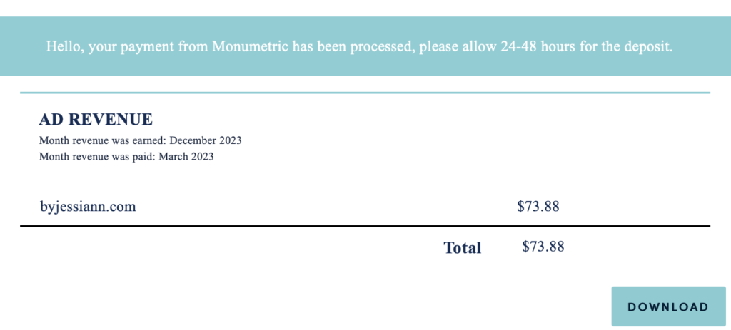 first month blogging income report