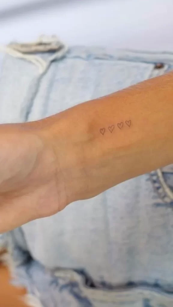 Hand Drawn Heart Tattoo On Inner Wrist