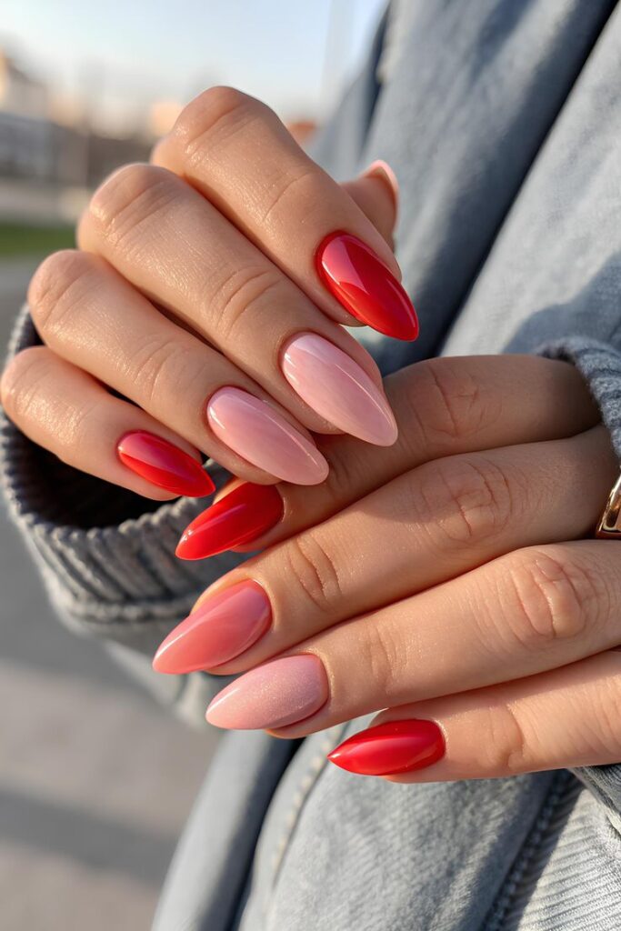 simple Valentine's Day nails