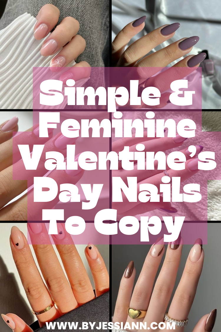 simple Valentine's Day nails